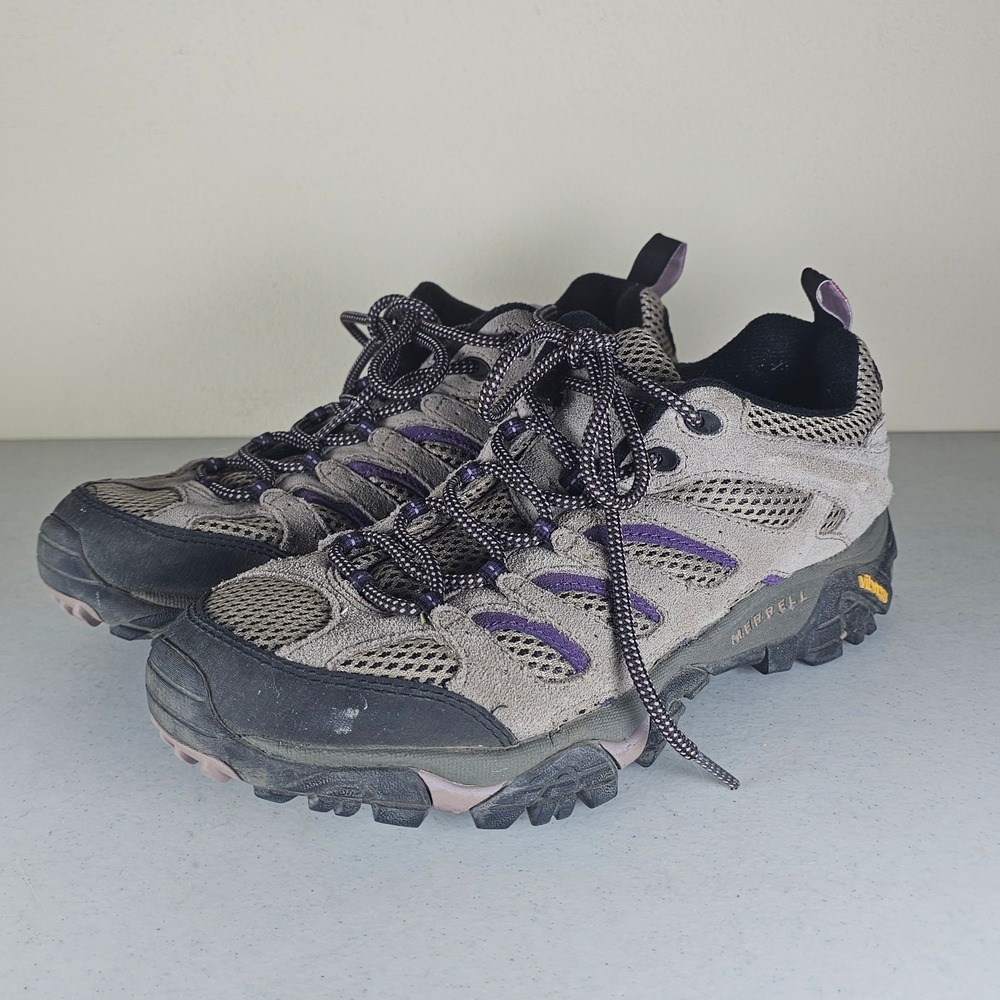 Women's Merrell Moab Ventilator Hiking Shoes Size 10 Taupe/ Purple